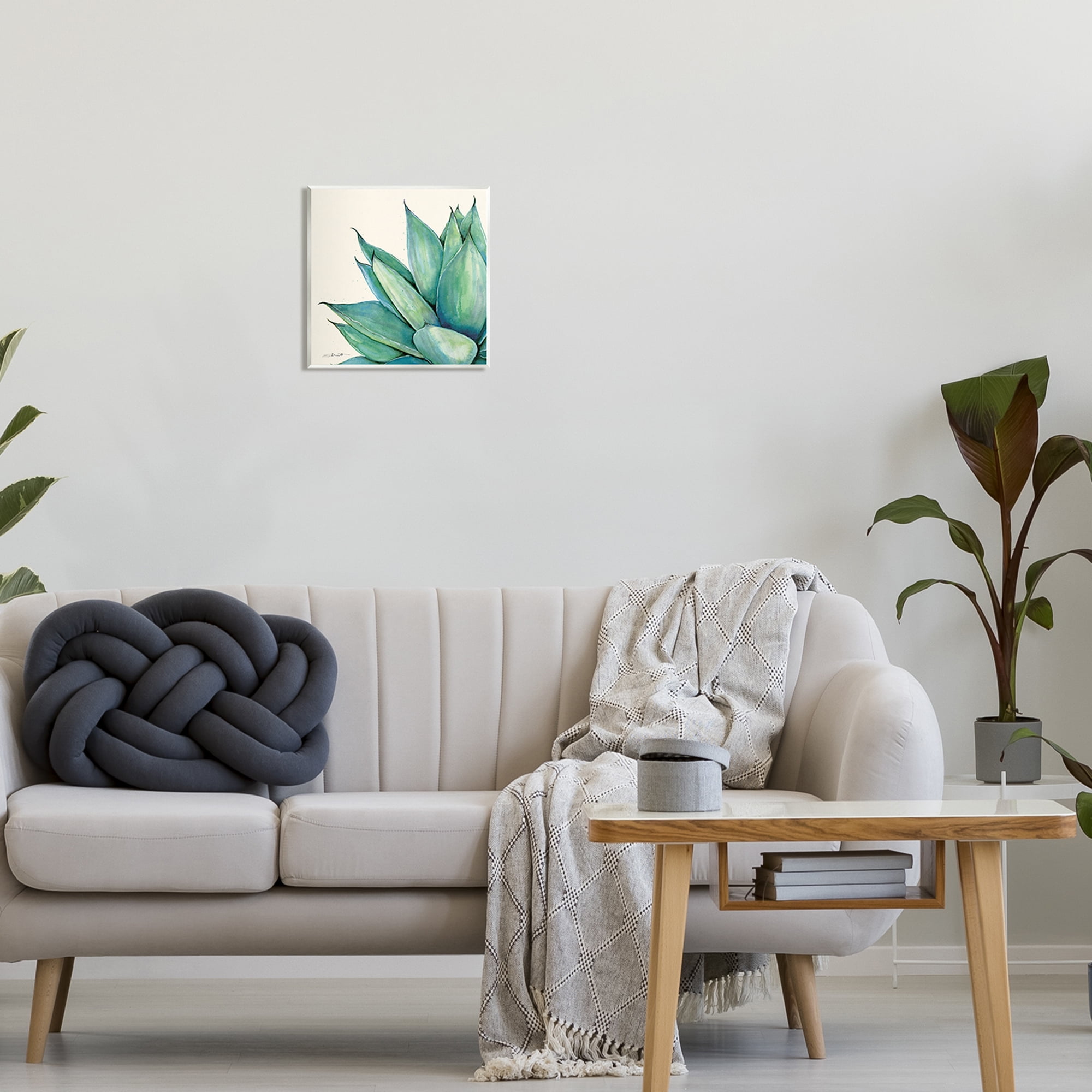 Stupell Green Aloe Plant Succulent Botanical & Floral Painting Wall Plaque Unframed Art Print Wall Art