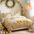thumbnail image 6 of Qwtwty Easter Decorations Easter Festal 3 Piece Bedding Set Cartoons Rabbits And Egg Graphic Patterns 2 Pillowcases And 1 Duvet Cover Good Quality Soft Fabric Home Decor Accents, 6 of 6