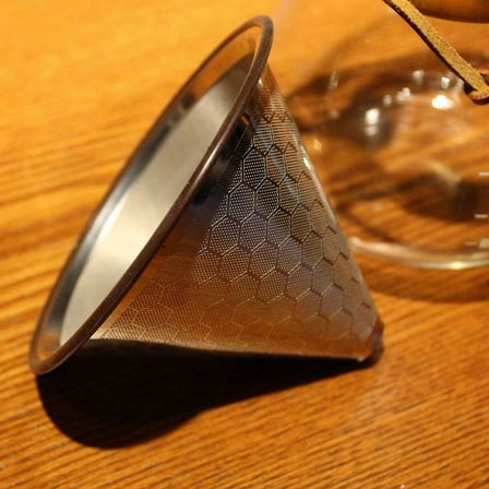 Stainless Steel Coffee Filter Reusable Pour over Maker Dripper Strainer Funnel