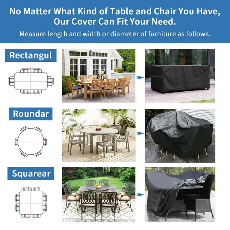 Garden table and chair waterproof covers sale