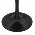 thumbnail image 3 of LeisureMod Verve Mid-Century Modern Dining Table with a 27" Round MDF Tabletop and Black Steel Pedestal Base for Kitchen and Dining Room, Cognac Brown, 3 of 10