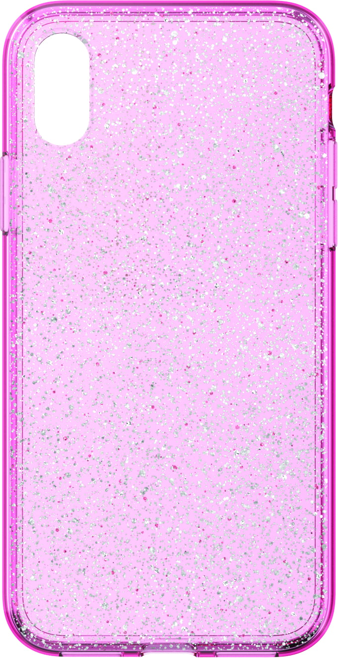 Pink Glitter Cascade Protective Phone Case - Fits iPhone XR