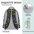 thumbnail image 5 of Gaming Pattern Backpack for School,Schoolbag with Adjustable Shoulder Straps & Padded Back,15.3"x11"x6.7", 5 of 6