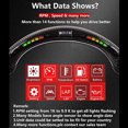 thumbnail image 3 of LED Performance Carbon Fiber Race Display Steering Wheel Preforated Leather W/ Red Stitching Fit For  Camry///Avalon 2018-2020, 3 of 8