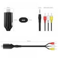 thumbnail image 2 of USB C to RCA Cable Adapter RCA Adapter Easy to Capture USB Male to 3 RCA Male, 2 of 8