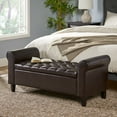 thumbnail image 2 of Miekor Furniture HAYES ARMED STORAGE BENCH BS1078, 2 of 6