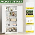 thumbnail image 3 of SOLAURA Metal Storage Cabinet with Locking Doors and 4 Adjustable Shelves, 72"H x 36"W x 18"D Cabinet for Office, Home, Garage, Warehouse(White), 3 of 7