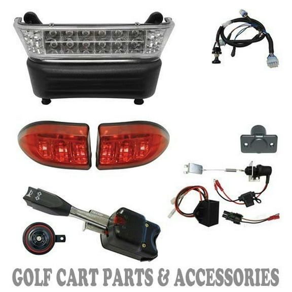 Club Car Precedent Golf Cart LED Deluxe Head Light Kit (GAS) Street Package