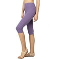 thumbnail image 1 of Womens High Waist Seamless Cotton Capri Leggings, 1 of 6