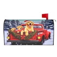 thumbnail image 2 of PHELIKA Christmas Red Truck Golden Retriever Dog 07 Mailbox Covers Magnetic Mailbox Wraps Post Letter Box Cover Mailwrap Garden Home Decor Standard Size 25.5"H x 21"W, 2 of 8