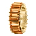 thumbnail image 1 of Bijoux en Liquidation Mode Dames Diamant Coloré Personnalité Géométrique Taille 5 Or L, 1 of 5