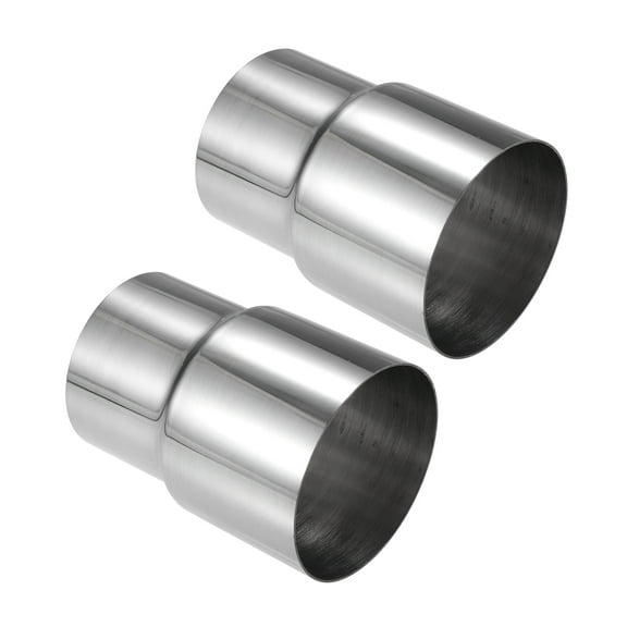 Unique Bargains 2 Pcs Exhaust Pipe Adapter Connector Reducer 3" ID - 3.5" ID Universal for Car Truck Stainless Steel