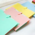 thumbnail image 4 of 5 Pockets Plastic Expanding File Folders A4 Letter Size Snap Closure Accordion Folder Paper Document Organizer Set (Aquamarine Blue), 4 of 5