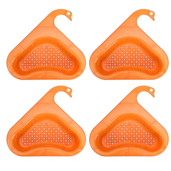 Escurridor de fregadero Triangular multifuncional, cesta para jabón, cepillo de dientes, esponja, naranja, rosa, 4 Uds.