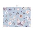 thumbnail image 1 of Fotbe Blue Butterfly Alfombrilla de Secado para Cocina con Estampado, 18x24 Pulgadas, 1 of 7