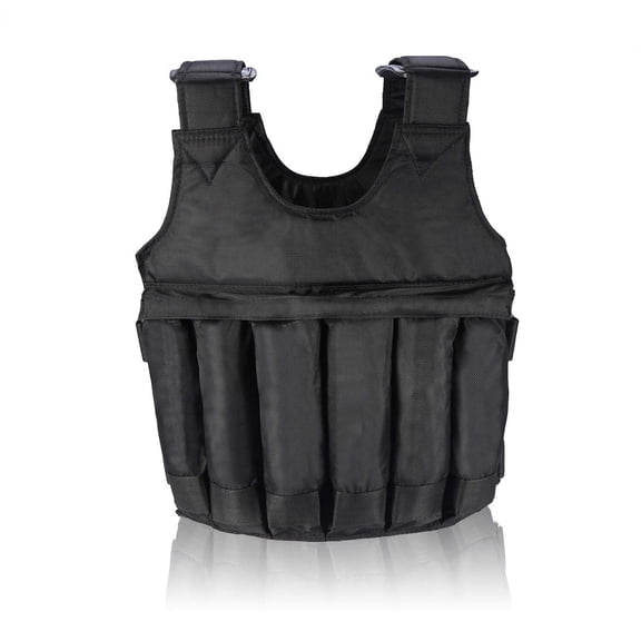 110LB 50KG Adjustable Workout Weighted Vest Exercise Strength Training Fitness,Made of high-density thickening oxford fabric,  to use.Vest BrioTek