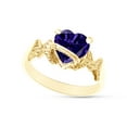 thumbnail image 2 of Heart Shape Simulated Alexandrite In 14K Yellow Gold Over 925 Sterling Silver Ring Size 6.5, 2 of 5