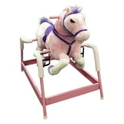 PonyLand Spring Pink Horse Toy with Sounds for Girls 3 and Up