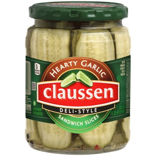 Claussen Hearty Garlic Deli Style Sandwich Slices Pickles, 20 oz by Oscar Mayer