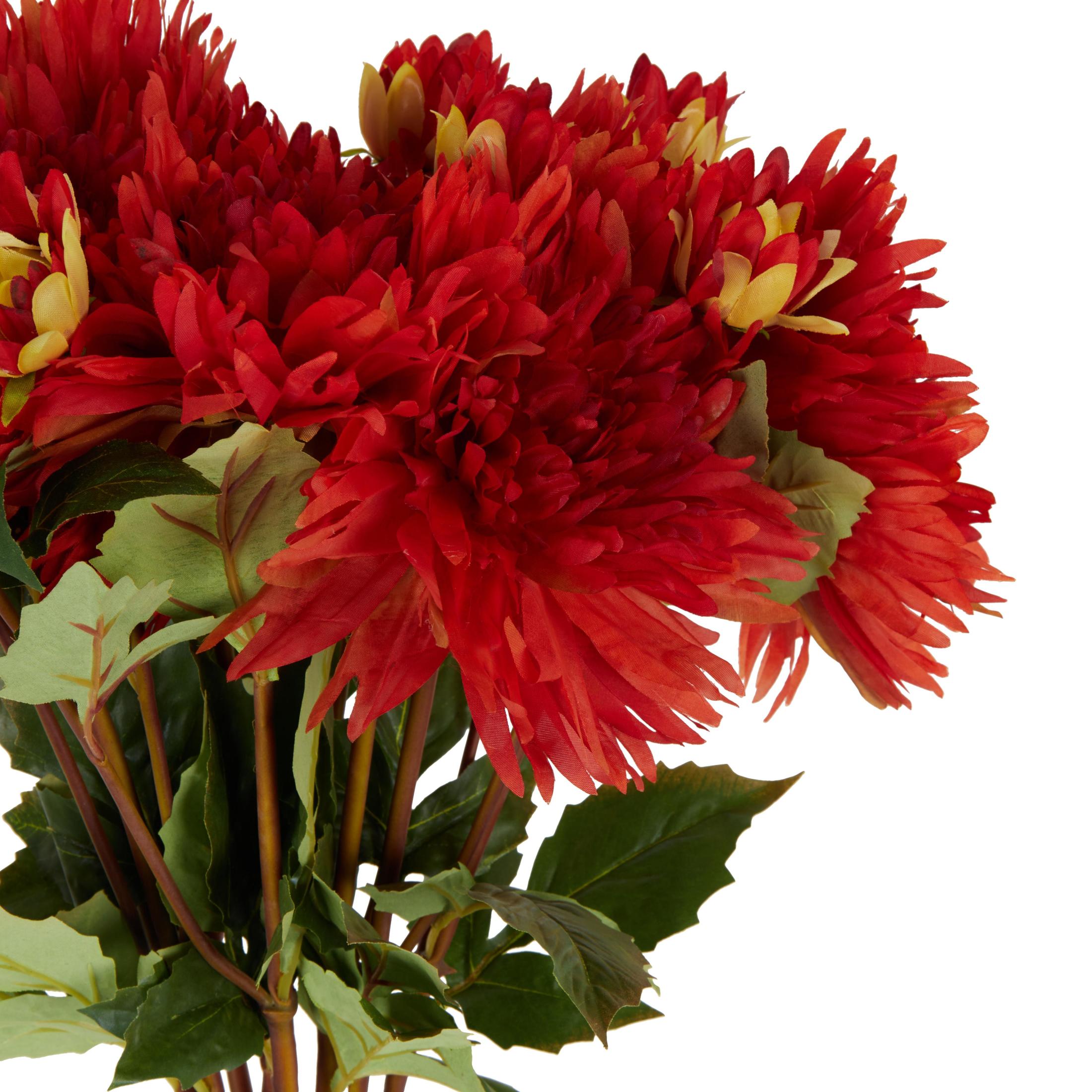 31" Plastic Floral Tall Dahlia Artificial Flower Stem, by DecMode (8 Count)