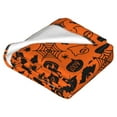 thumbnail image 6 of Halloween Blanket Text Style 100 * 150Cm The soft blanket is printed with black bats and decorative pumpkinsPolyester Blanket, Polyester Multi-color, 6 of 8