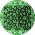 thumbnail image 1 of Ahgly Company Indoor Round Oriental Emerald Green Industrial Area Rugs, 5' Round, 1 of 4