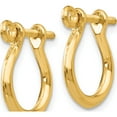 thumbnail image 2 of 14K Yellow Gold 3D Shackle Link Screw Earrings (15 X 3) Made In United States tf528, 2 of 5