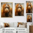 thumbnail image 4 of Designart "Apes With Golden Auras" Orangutan Floater Framed Canvas Wall Art, 4 of 5