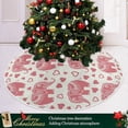 thumbnail image 6 of FMSHPON Valentine's Day Cute Tropical Tribal Elephants Love Heart (4) Xmas Christmas Tree Skirt Stand Mat for Holiday Party Decoration Indoor Outdoor 48 inches, 6 of 6