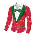 thumbnail image 1 of Xuyuer Valentine's Day Hawaiian Shirt Tuxedo for Men Graphic Long Sleeve Party Tux Tee Casual Top Button Down Shirts, 1 of 7