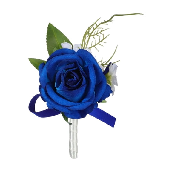 Wedding Artificial Flower Corsage And Boutonniere Set for Bridesmaids Grooms, Wrist Corsage with Elastic Band, Reusable Silk Rose for Prom Formal Events, Easy Maintenance, 1 Piece of Artificial Rose