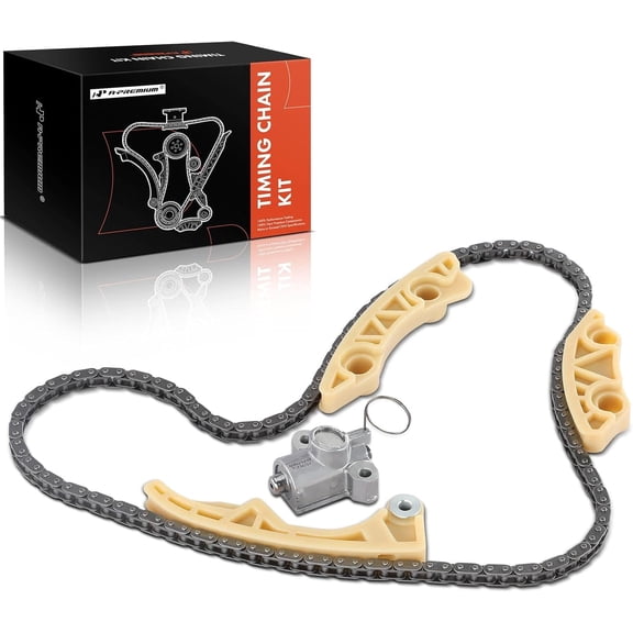 A-Premium Engine Timing Chain Kit W/Tensioner & Guide [fit DOHC, 4Cyl 2.0 2.2 2.4L] Compatible with Chevy & Pontiac & Saab & Saturn & Buick Vehicles, fit HHR, Zafira, G5, Sunfire, 9-5, Sky, LS & More