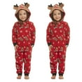 thumbnail image 2 of Matching Family Christmas Siamese Pajamas Sets Deer Head Embroidery Hooded, 2 of 12