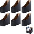 thumbnail image 1 of 6 Pieces Magazine File Holder, Magazine Holder File Storage, Cardboard Magazine Holder, for Home Office File Storage, Black, 1 of 4