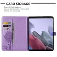 thumbnail image 2 of for Samsung Galaxy Tab A7 Lite 8.7 Inch 2021 Model (SM-T220/T225/T227) Case, Embossed Cat & Tree PU Leather Retro Shockproof Magnetic Clasp Wallet Card Slots Folio Kickstand Cover, Purple, 2 of 6