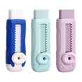 thumbnail image 1 of Goma de borrar retráctil deslizante con funda de plástico, paquete de 3 gomas de borrar pastel bonitas, gomas de borrar estéticas de empuje y extracción con funda de plástico para estudiantes, 1 of 8