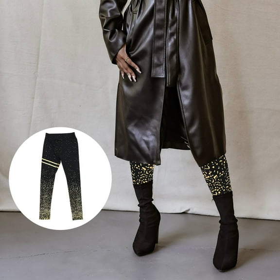 IBASETOY 1 Pc Printing Yoga Pants Women's Casual High Waist Leggings for Dancing