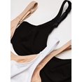 thumbnail image 5 of Fruit of the Loom Women's Cotton Stretch Extreme Comfort Bra, Black Hue/Sand/White, 36D, 5 of 7