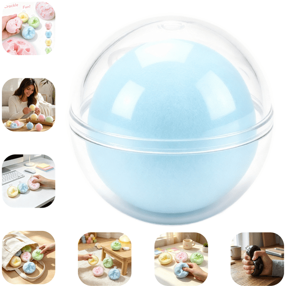 Wax Cracking Squeeze Stress Ball, Crunchy Crackable ASMR Tactile Squeeze Toy, Sensory Fidget Toys with Dreamy Pastel Colors, Indoor Pastime Play Toy for Teens and Adults G