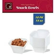 thumbnail image 4 of [10 Pack - 15 oz] Plastic Serving Bowls Square White Disposable Reusable Plastic Snack Bowls - Posh Setting, 4 of 6