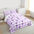 thumbnail image 3 of Homewish 2-Piece Twin Comforter Set - Purple Heart Valentine's Day Princess Reversible, 3 of 8