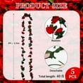 thumbnail image 2 of Topboutique Fake Rose Vine Flowers Plants,5 Pcs Artificial Flower Hanging Rose Ivy,Red Fake Hanging Flowers,Rose Vine with Green Leaves for Christmas Wedding Wall Arch Party Decor,40ft(8ft/Pc), 2 of 8