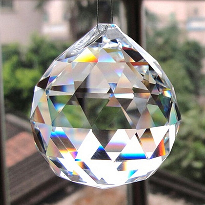 30mm-6pack Adwikoso Crystal Ball Prism Pendant Glass Chandelier Hanging Pendant Feng Shui Suncatcher Wedding Home Window Décor 