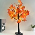 thumbnail image 2 of Halloween Decorations, Halloween Maple Tree Harvests Festival Tree Lights LED Yellow Maple Leaf Indoor Decoration Lights Ambience Decoration Scene Glowing Tree, Orange, 2 of 6
