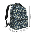 thumbnail image 2 of Disketp Daisy Floral B Backpack for Men and Women - Lightweight Backpack Classical with Multi-pockets Casual Daypack for College Workplace Travel, 2 of 5