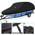 thumbnail image 6 of YEOPGYEON Trailerable Boat Cover, 20'-22' 600D Oxford Cloth Waterproof UV Resistant Heavy Duty Fishing Ski Bass V-Hull Runabouts, 6 of 9