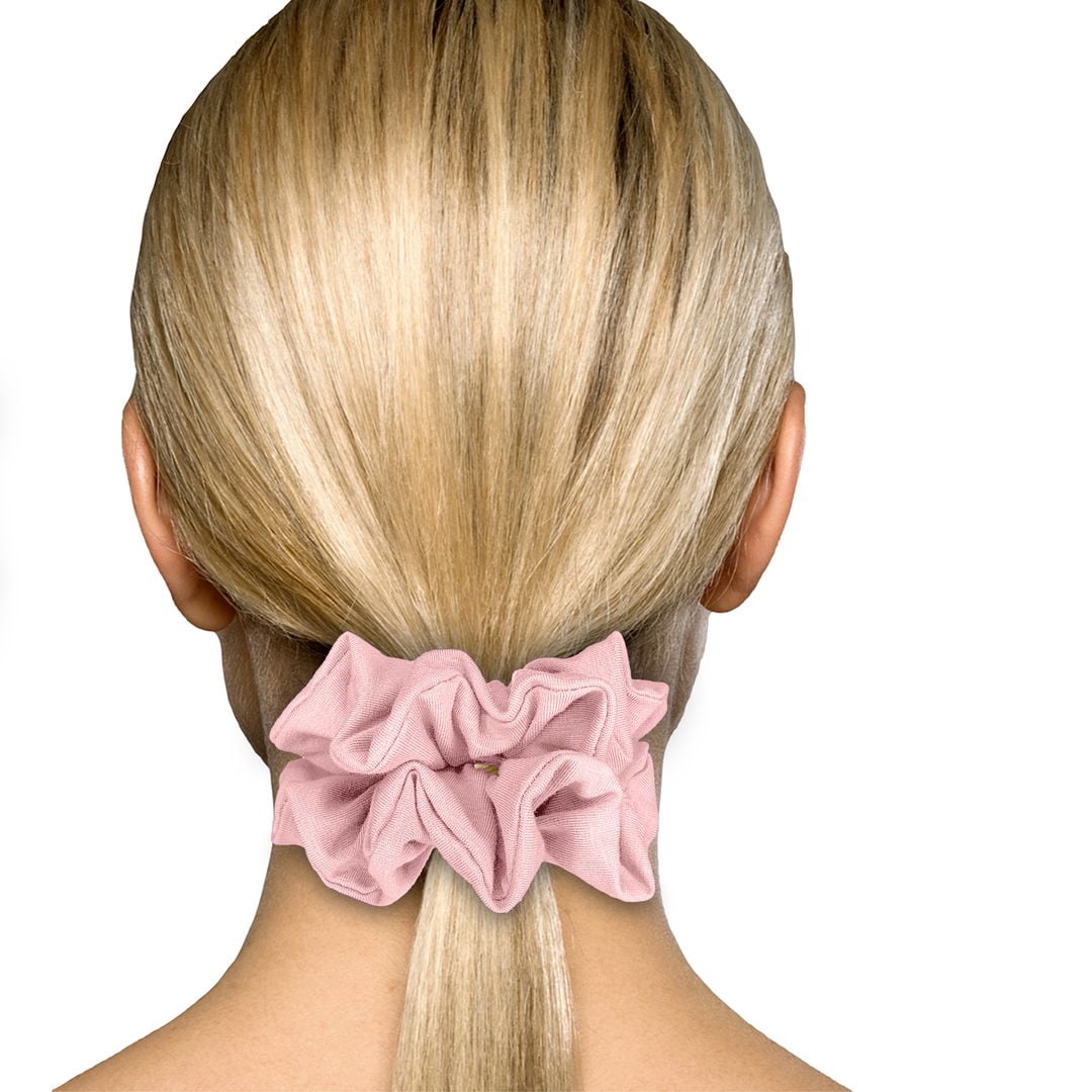 Scrunchies Cotton Knit Jumbo Size 3-Pack Ponytail Holder Made in USA Scrunchie King Blush