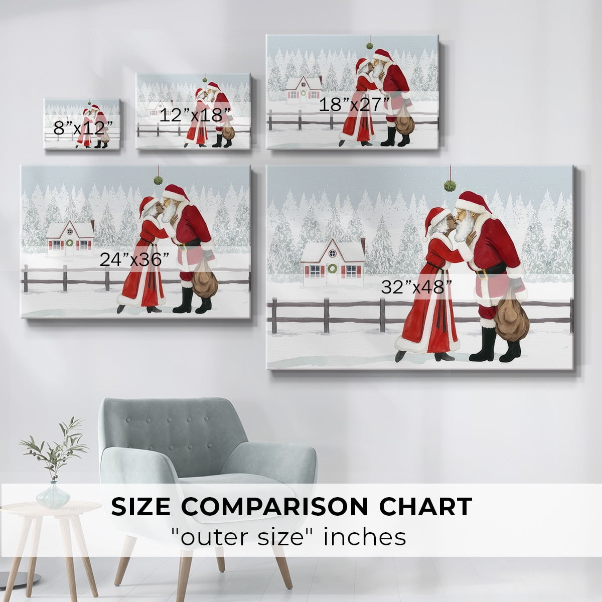 Christmas Love Collection A- Gallery Wrapped Canvas