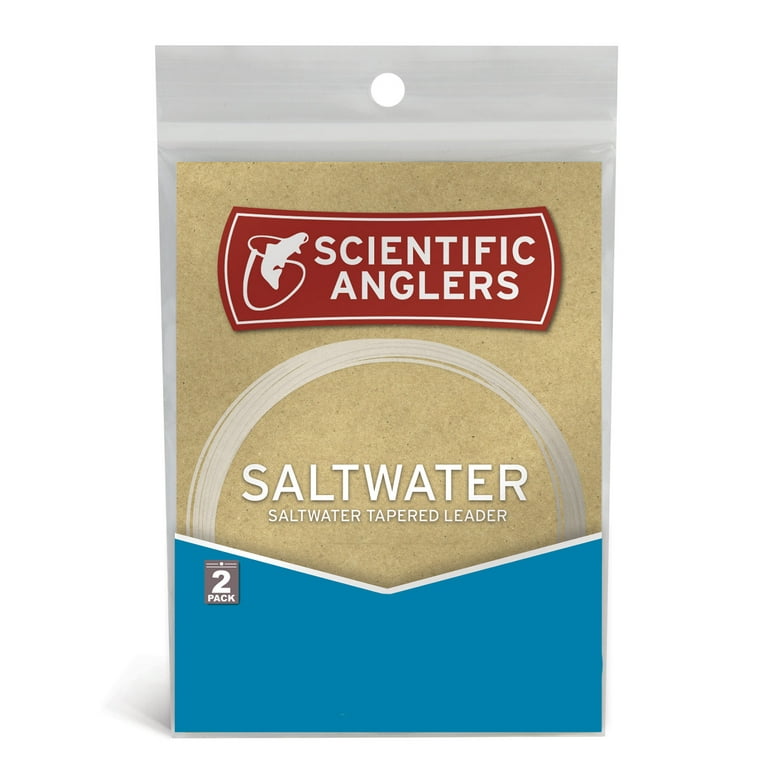 Scientific Anglers Premium Saltwater Tapered Fly Fishing Leaders - 2 Pack 