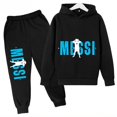 thumbnail image 2 of Conjunto de sudadera con capucha para niños 2024 HOT, más pantalones de sudadera, conjunto deportivo de 2 piezas para niños y niñas, ropa para niños con estampado de Messi, ropa para bebés, 2 of 5